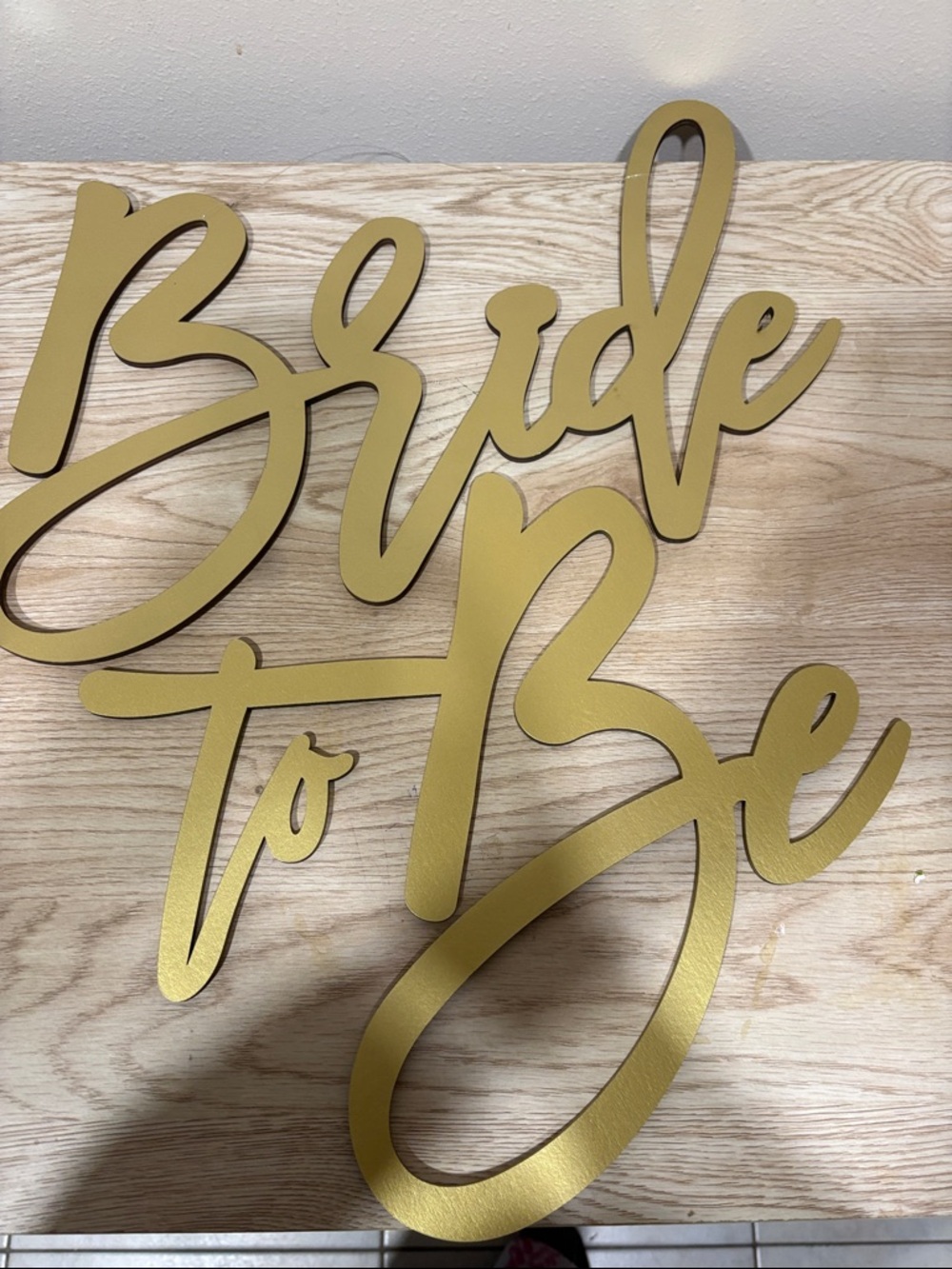 Bride to Be Gold Wedding Sign - Party Wall Decor